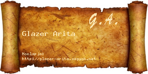 Glazer Arita névjegykártya