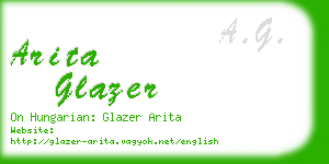 arita glazer business card